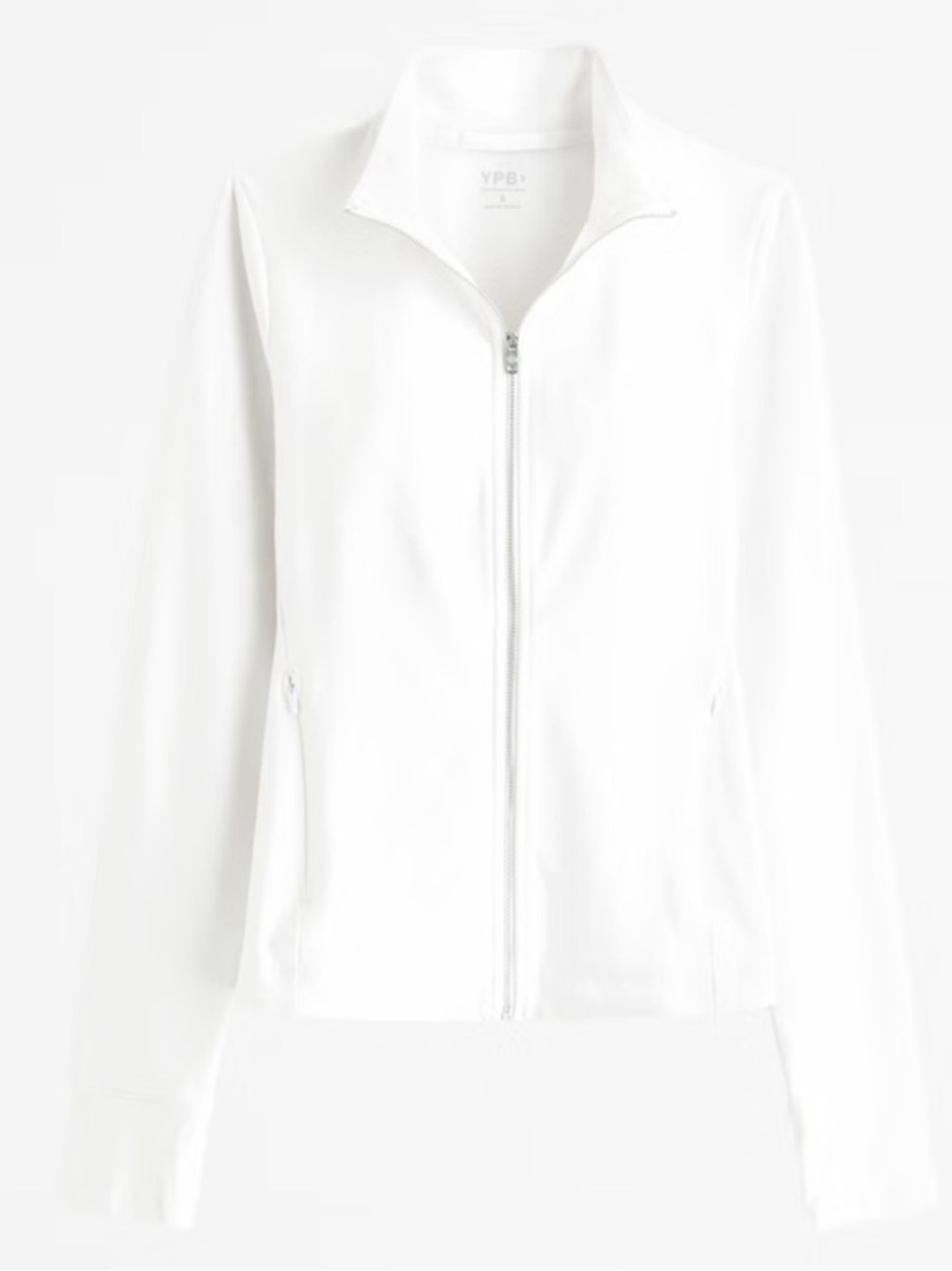 Abercrombie & Fitch YPB White Soft Full-Zip Athletic Jacket